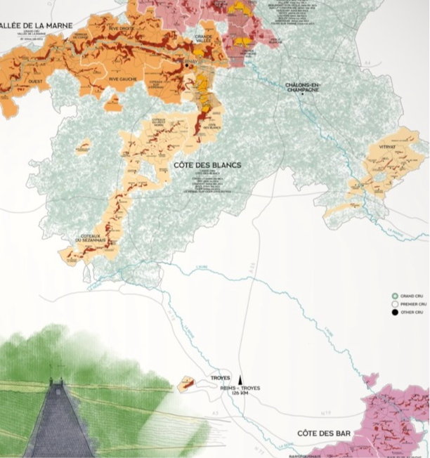 Poster “VinMap” Champagne (regional)
