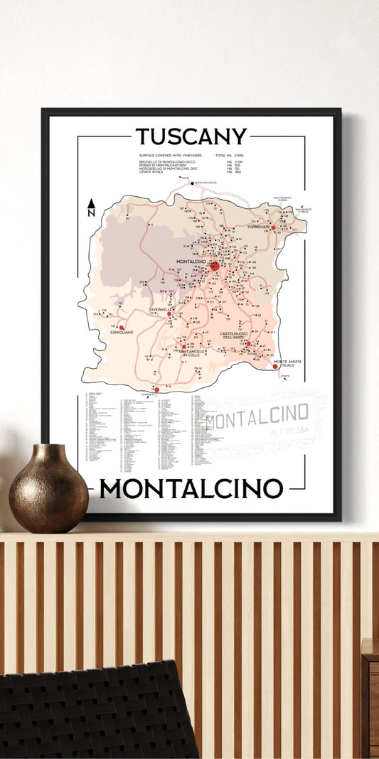 Poster “ VinMap” Montalcino (Producers)