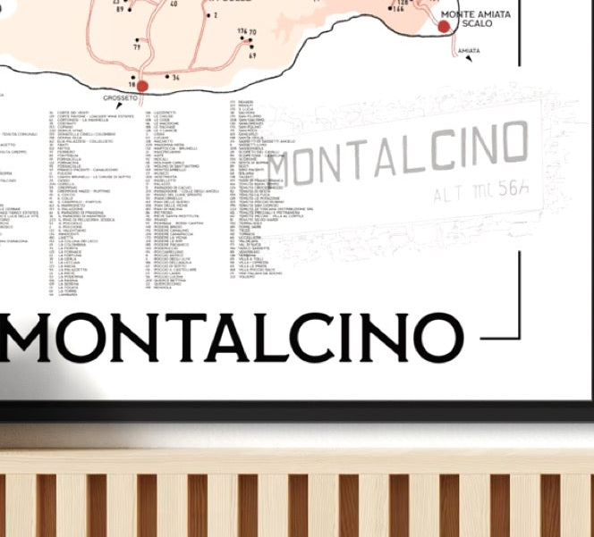 Poster “ VinMap” Montalcino (Producers)